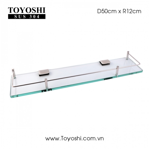 Kệ kính trụ tròn 1 rào 12x50